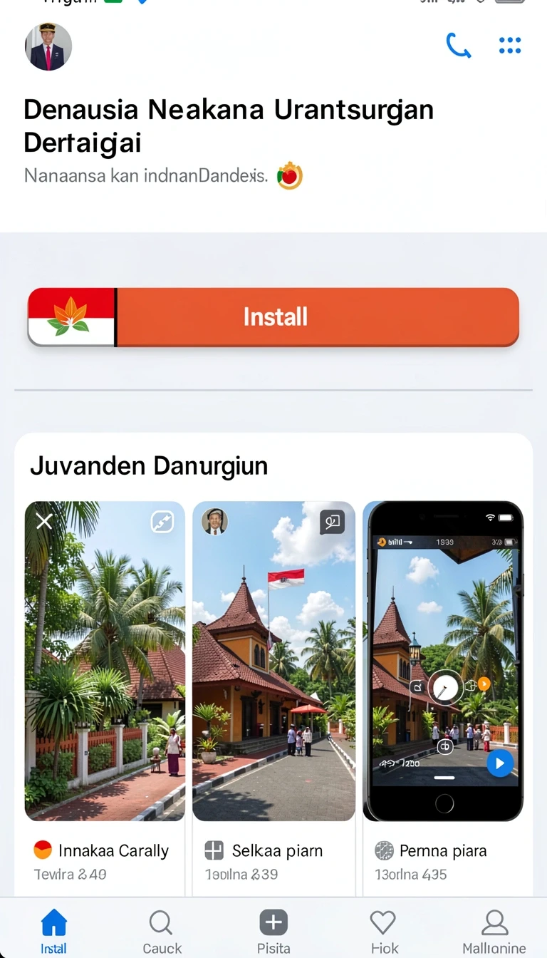 Tampilan antarmuka rajaqris88 di Android